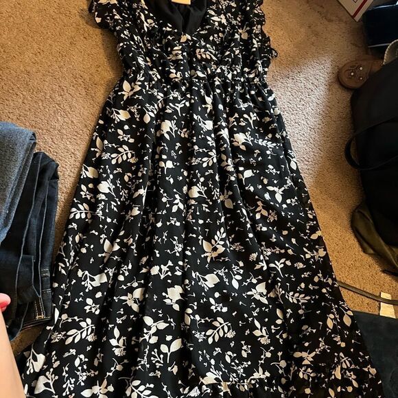 Converse black and white floral dress M - Picture 3 of 9